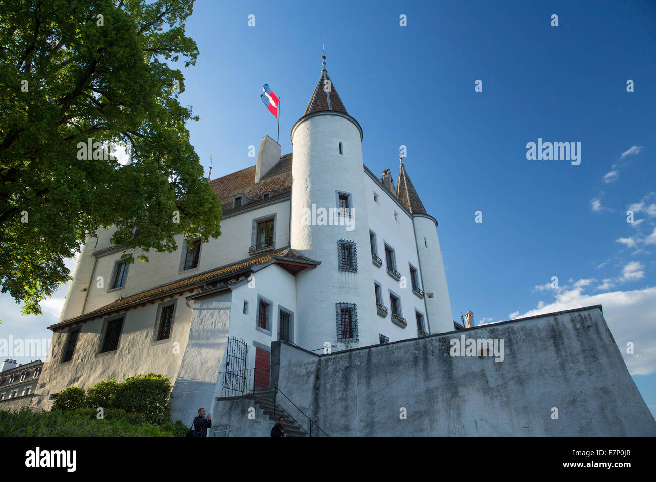 La Cote VD, castello di Nyon, sul lago di Ginevra, Canton, VD, Vaud, Western Svizzera romanda, sul lago di Ginevra, Svizzera, Europa Foto Stock