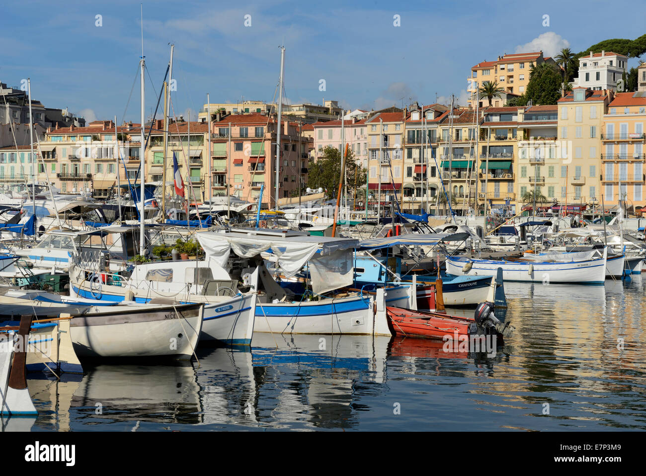 L'Europa, Francia, Provence-Alpes-Côte d'Azur, Provenza, Cannes, Mediterraneo, porto, barche, Porto Foto Stock