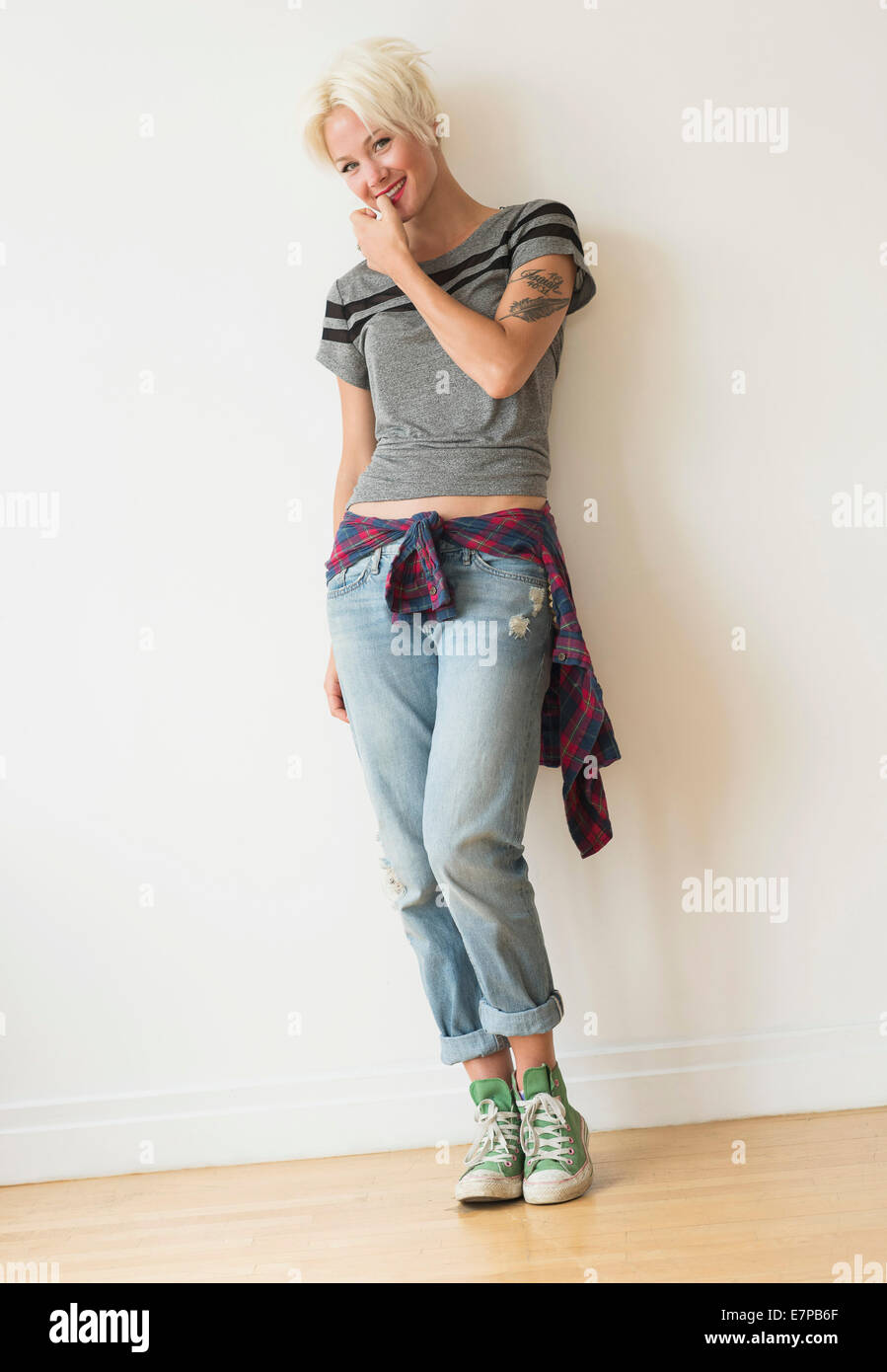 Ritratto di donna bionda Foto Stock