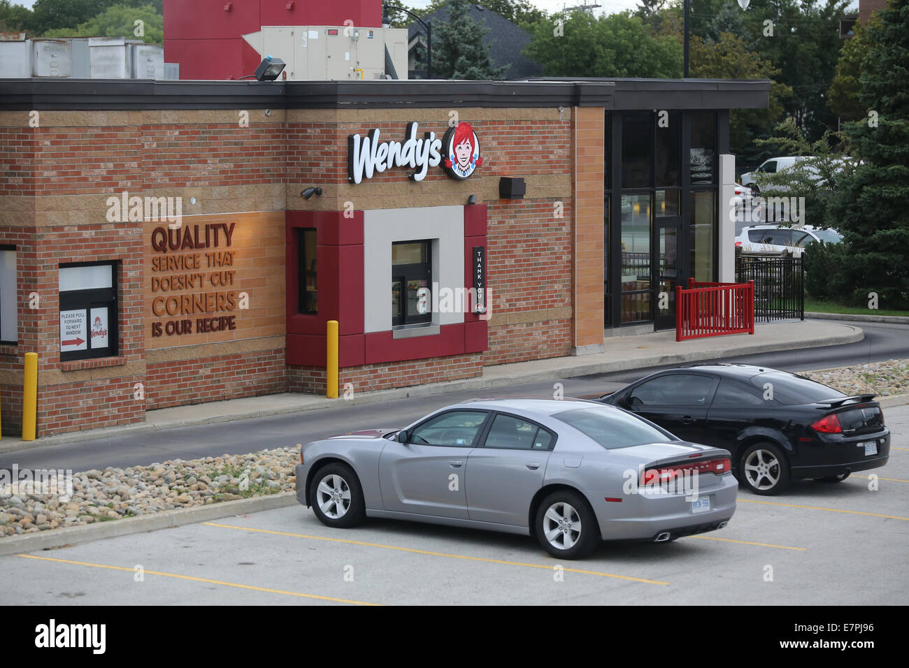 Wendy Wendys ristorante drive thru Foto Stock