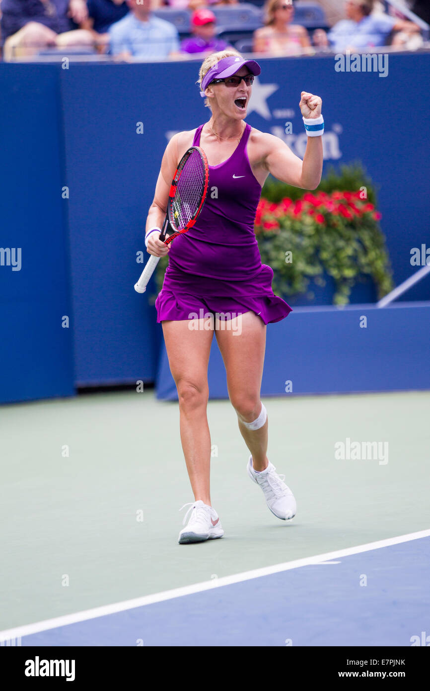 Flushing Meadows, NY, STATI UNITI D'AMERICA. 31 Ago, 2014.Mirjana Lucic-Baroni (CRO) nel 4° round azione a US Open Tennis Championships. © Foto Stock