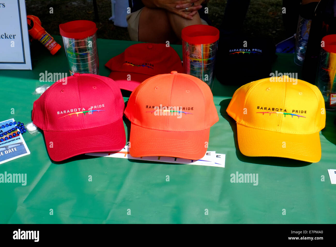 Tappo a sfera hat display colorato Sarasota FL Florida US STATI UNITI D'AMERICA Foto Stock
