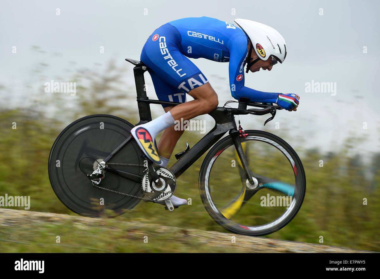Ponferrada, Spagna. Il 22 settembre, 2014. Mondo UCI Chanpionship tour in bicicletta. Davide Martinelli (ITA) © Azione Sport Plus/Alamy Live News Foto Stock