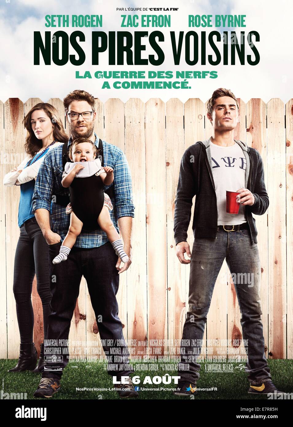 Prossimo anno : 2014 USA Direttore : Nicholas Stoller Rose Byrne, Seth Rogen, Zac Efron Movie poster (Fr) Foto Stock