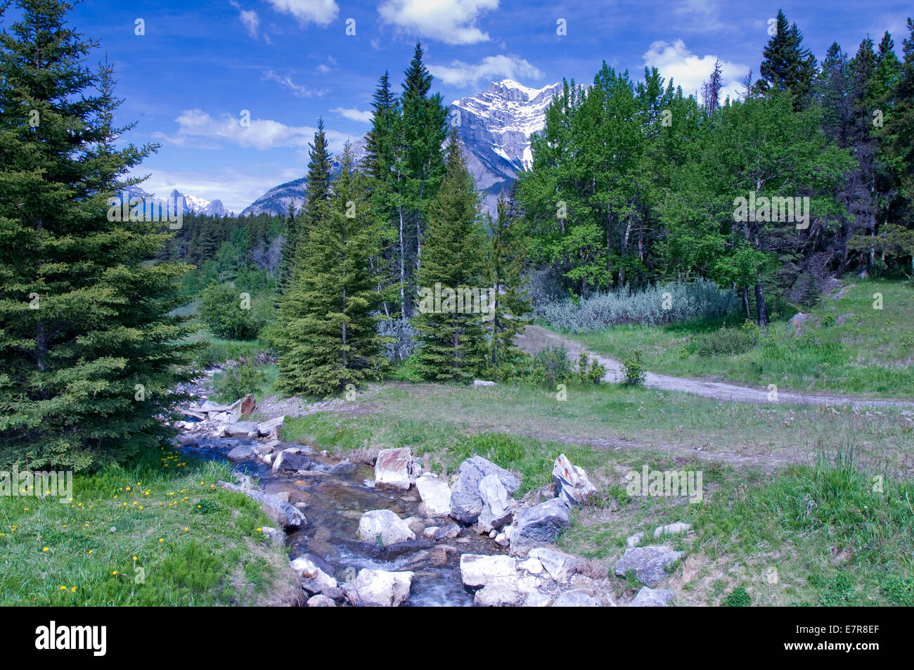 Johnson Lago, Banff, Alberta, Canada Foto Stock