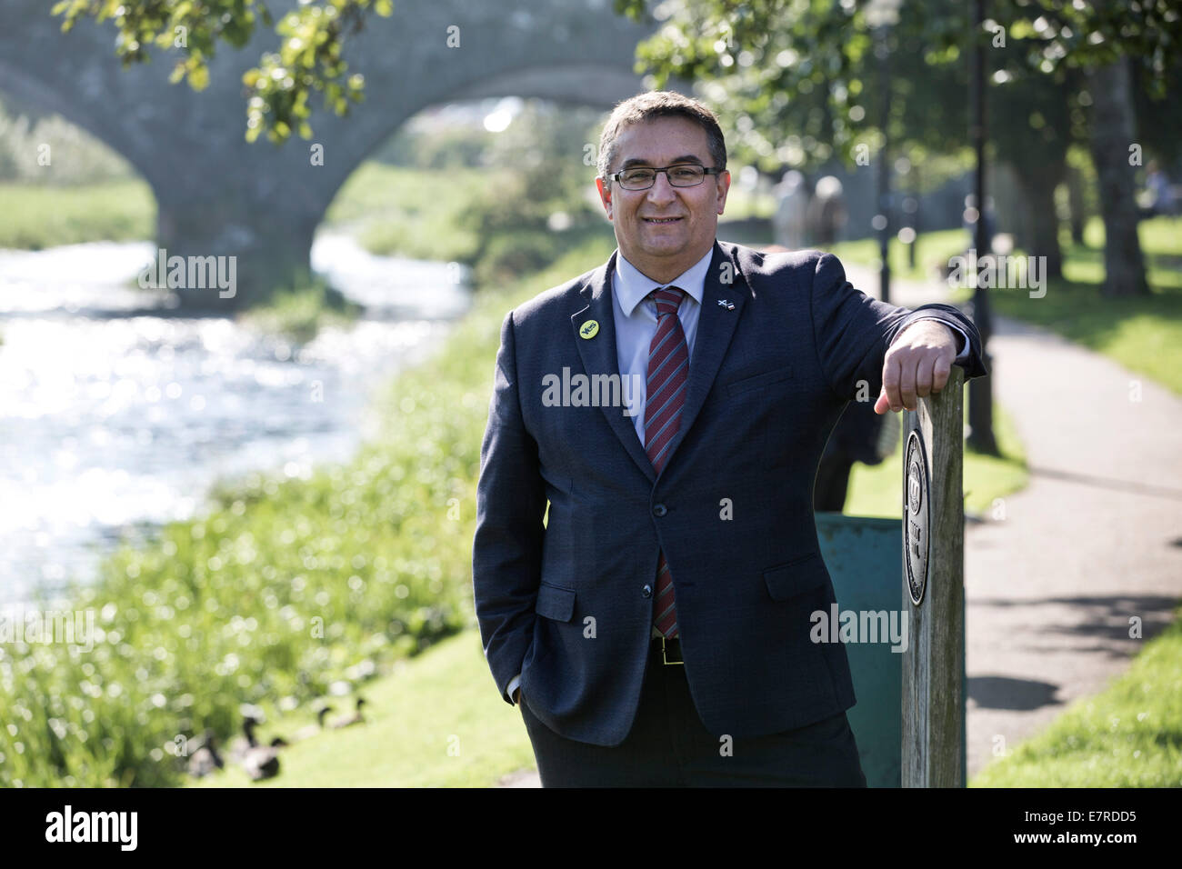 Francese-nato Christian Allard, un membro del parlamento scozzese per il paese della regione Nord Est, in Ellon, Aberdeenshire, Foto Stock