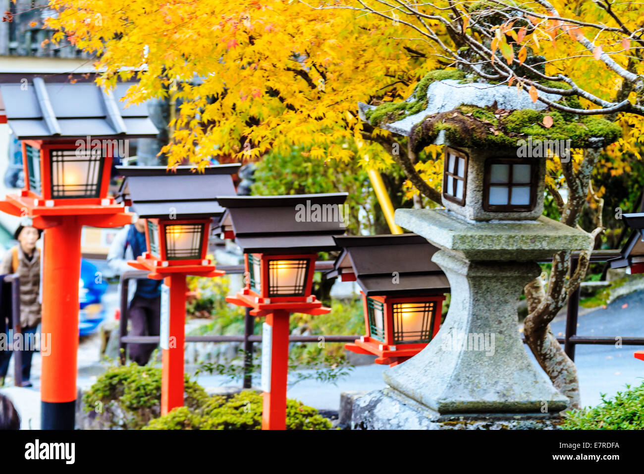 Kyoto, Giappone - 22 Novembre 2013: Kurama-dera è un tempio nel lontano nord di Kyoto, Giappone Foto Stock