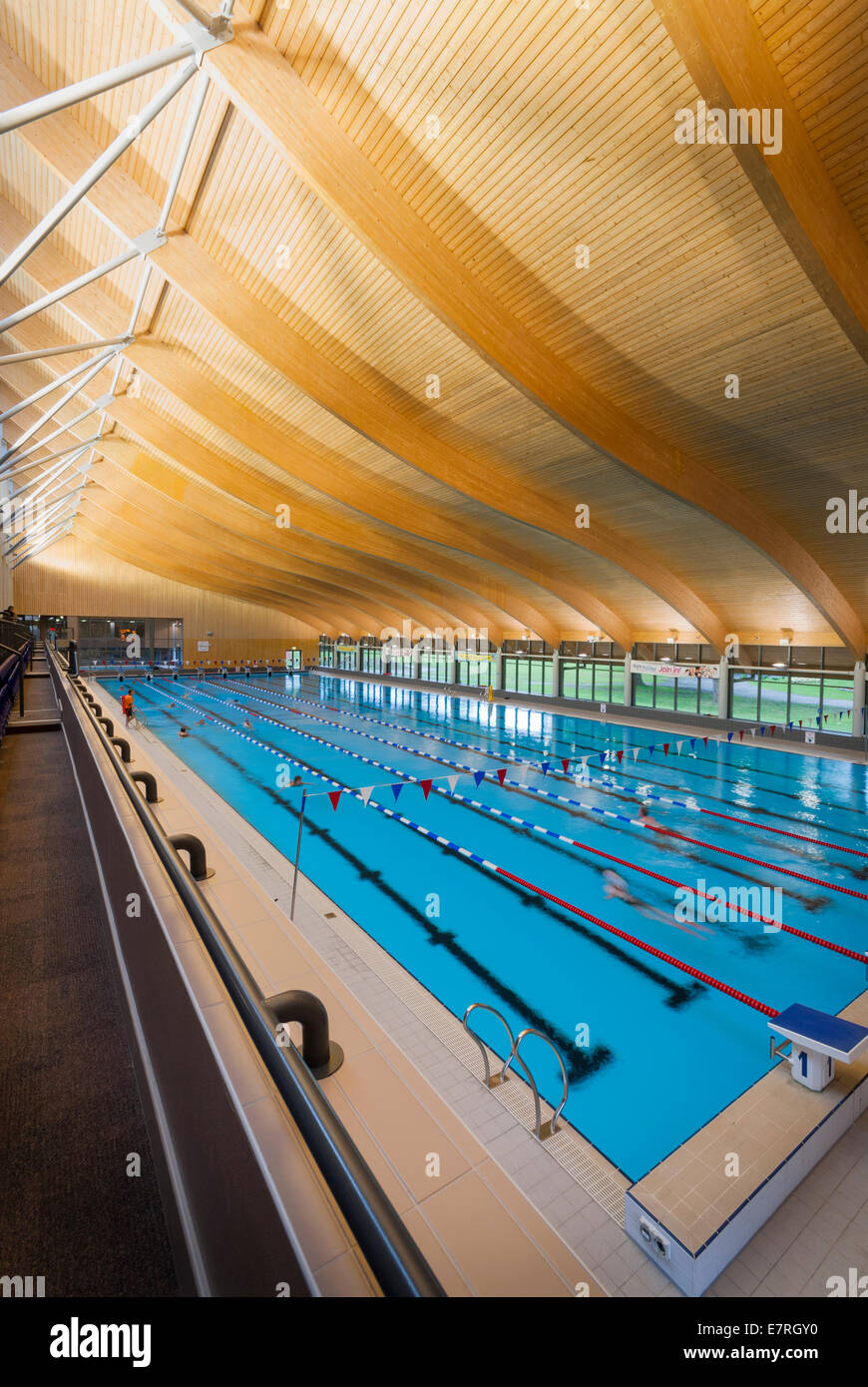 50 m piscina a Mountbatten centro di Portsmouth. Foto Stock