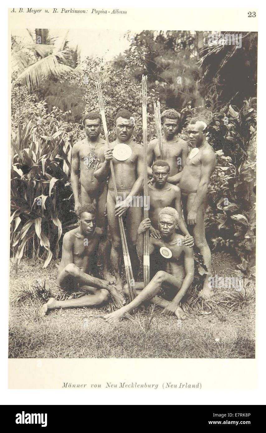 PAPUA-Typen, Tafel 23 Foto Stock