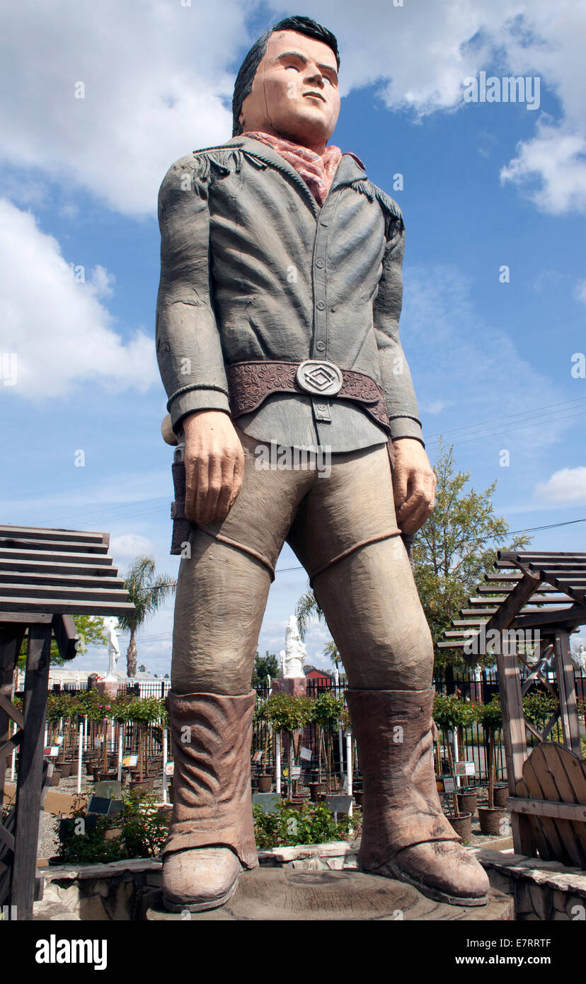 Kevin Costner stella di Silverado scultura a Sacramento in California Foto Stock