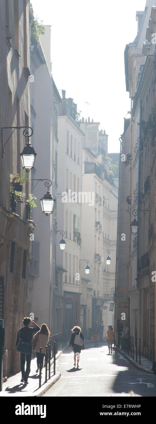 Rue du temple, Parigi, Francia. Foto Stock
