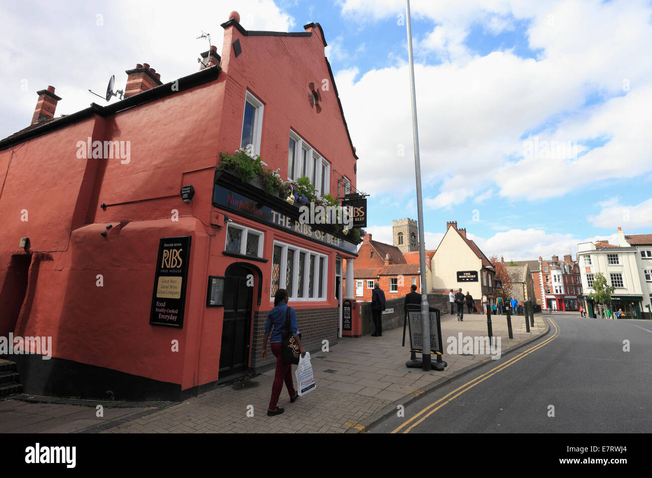 Le costolette di manzo Public House di Norwich, Norfolk, Regno Unito. Foto Stock