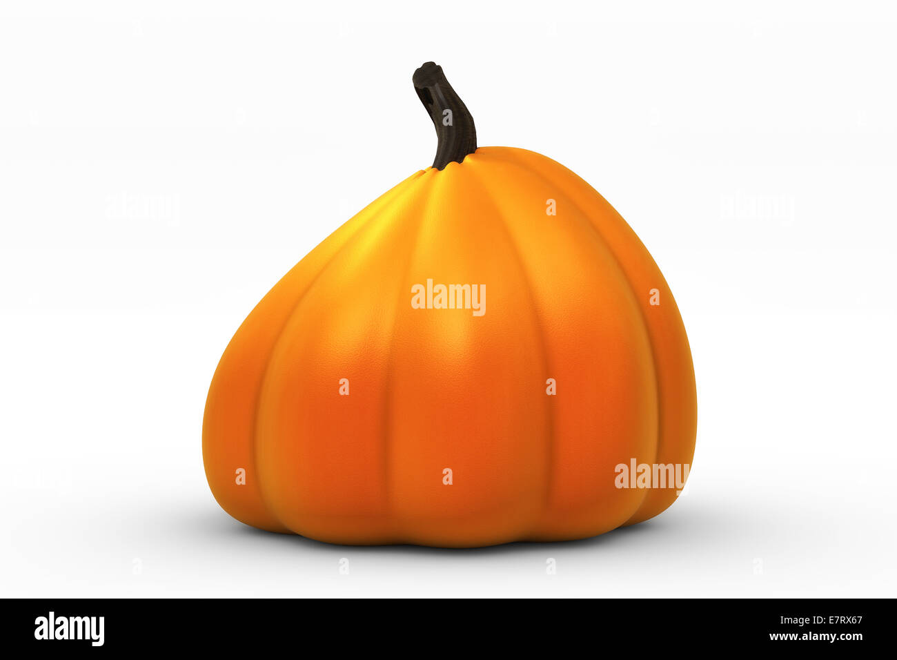 Stilizzata arancione zucca design elemento isolato su uno sfondo bianco. Foto Stock