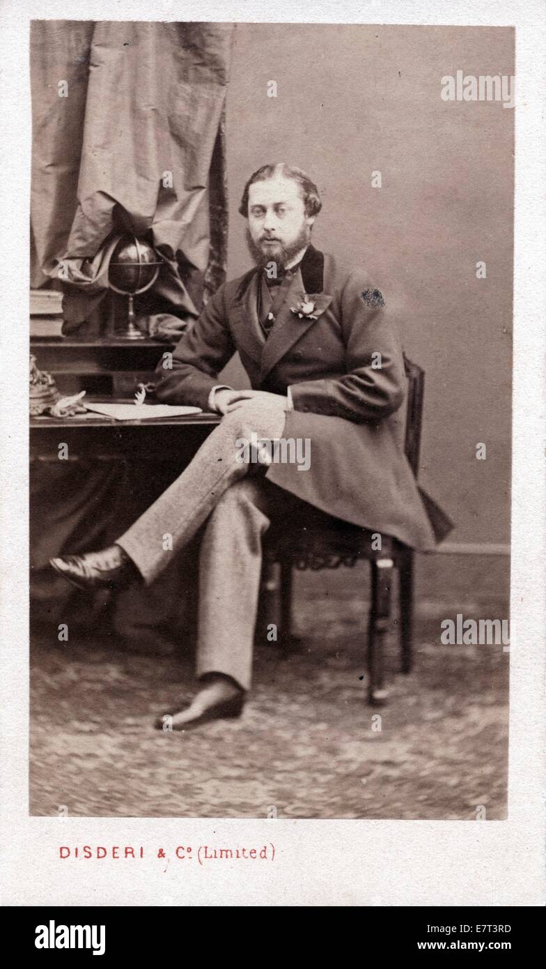 Albert Edward, Principe di Galles, ca 1865, da Disderi & Co Foto Stock