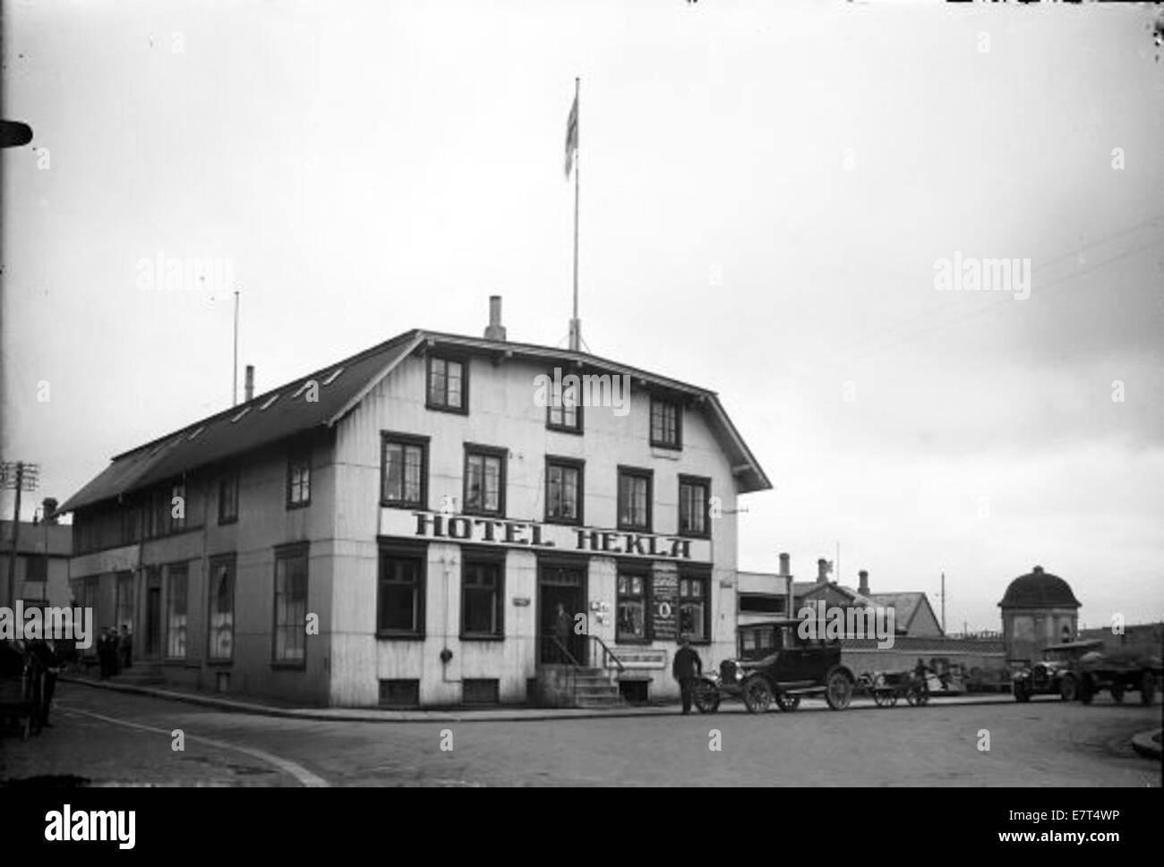 Hótel Hekla við Laekjartorg, 1926-1930 Foto Stock