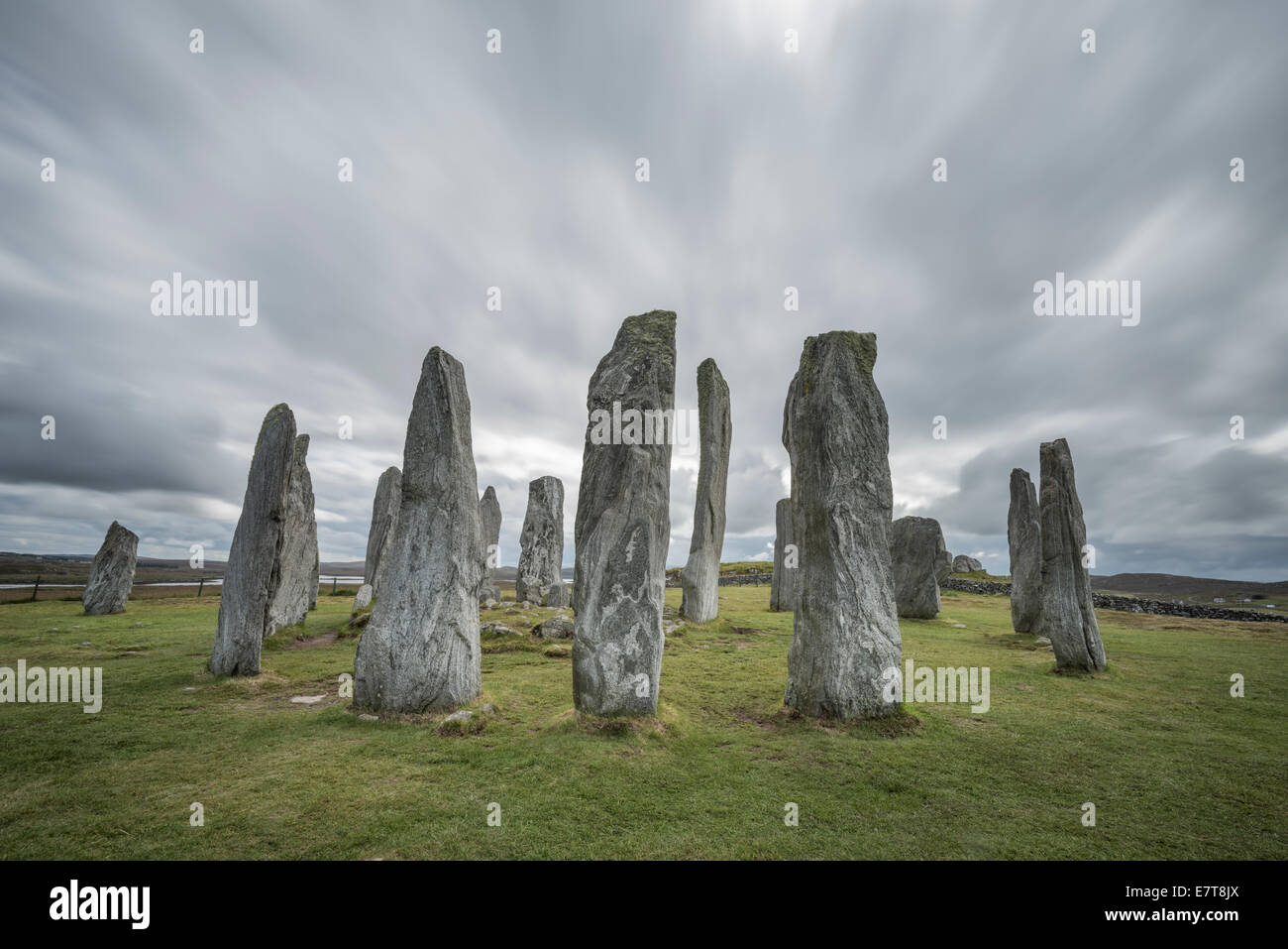 Callanish 1, Callanish stone circle, Callanish, isola di Lewis, Ebridi Esterne, Scozia Foto Stock