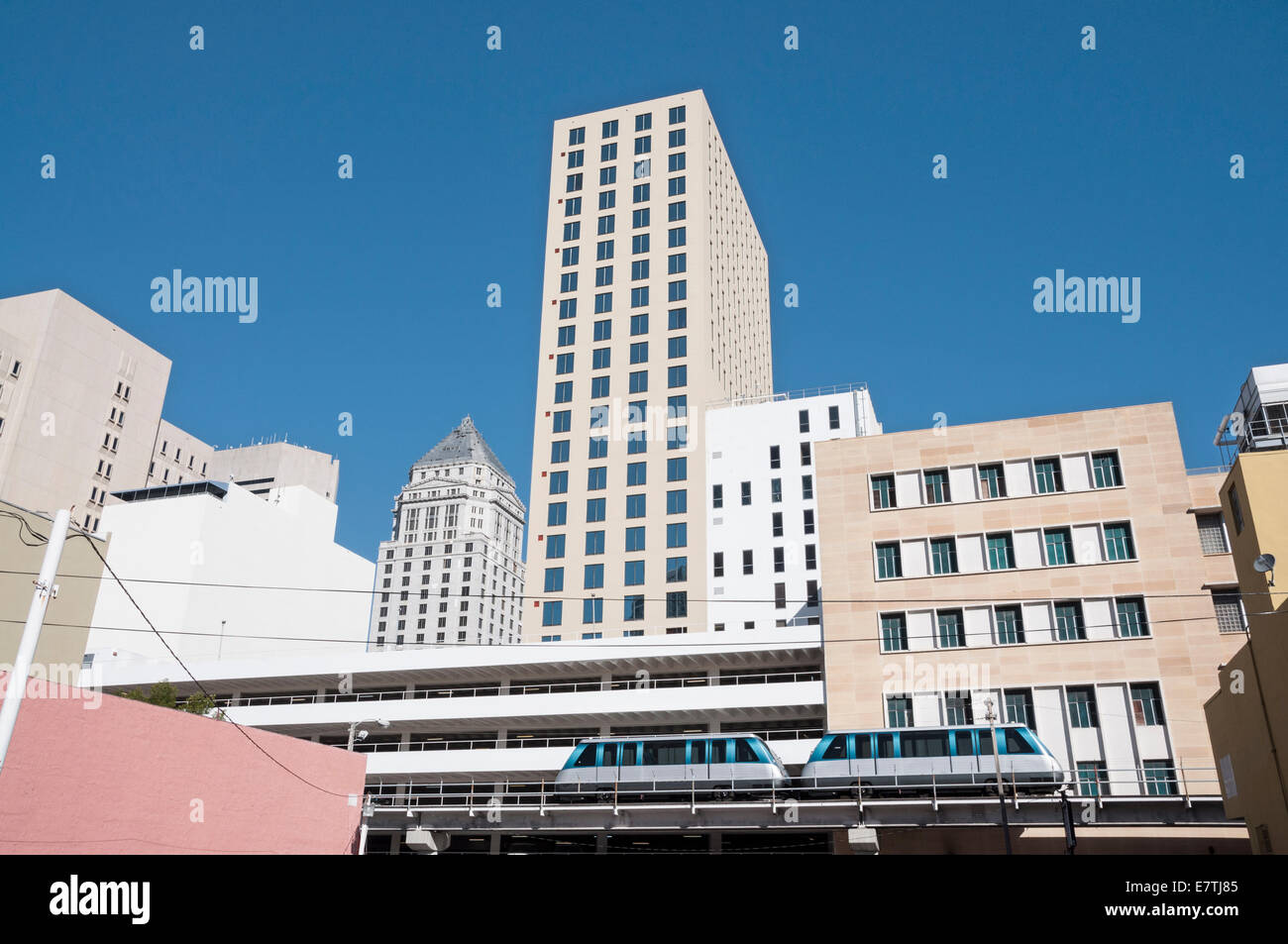 Completamente automatizzato di Miami Centro citta' sistema di treno, Florida, Stati Uniti d'America Foto Stock