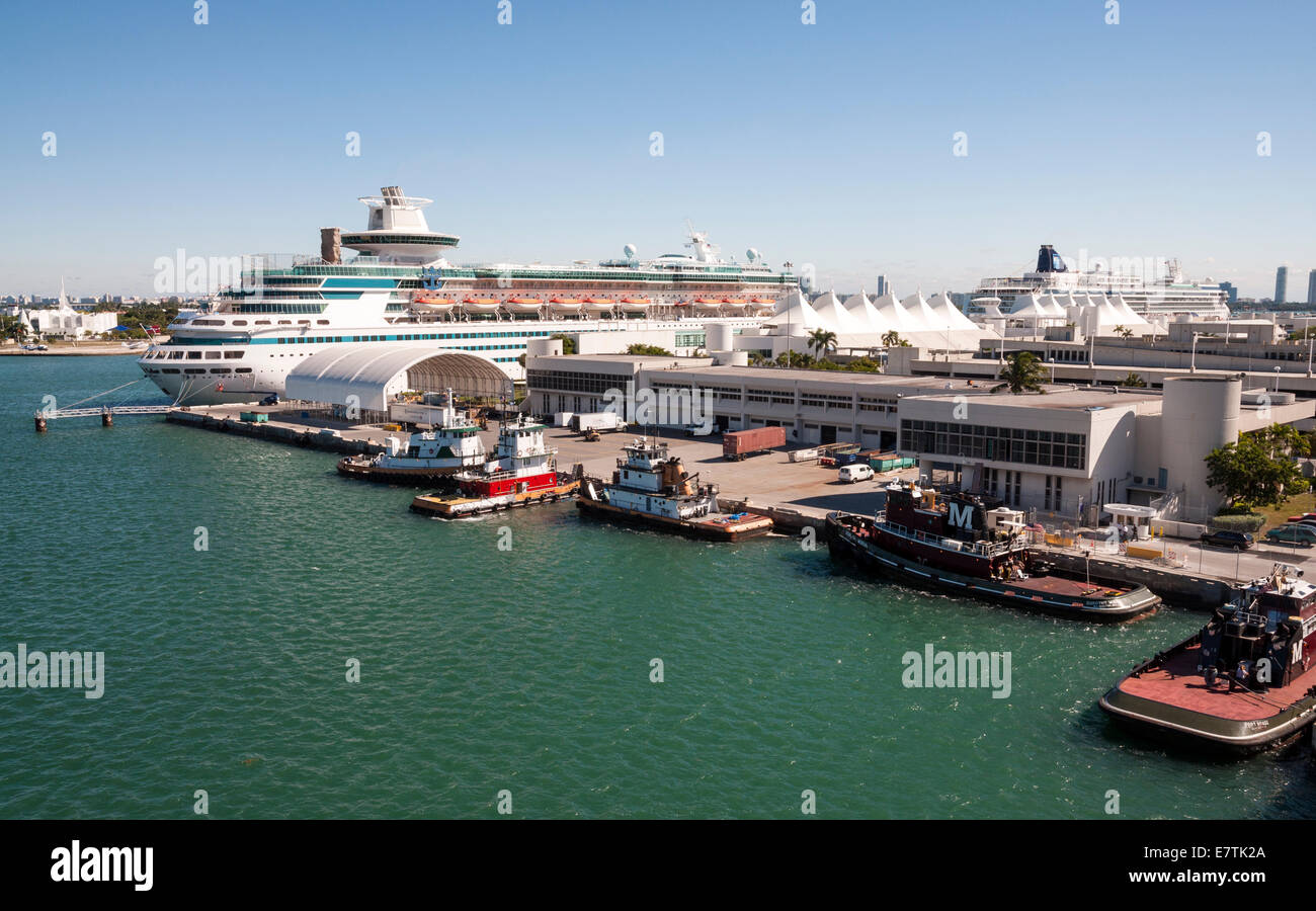 Cruise Terminal in Miami Florida, Stati Uniti d'America Foto Stock