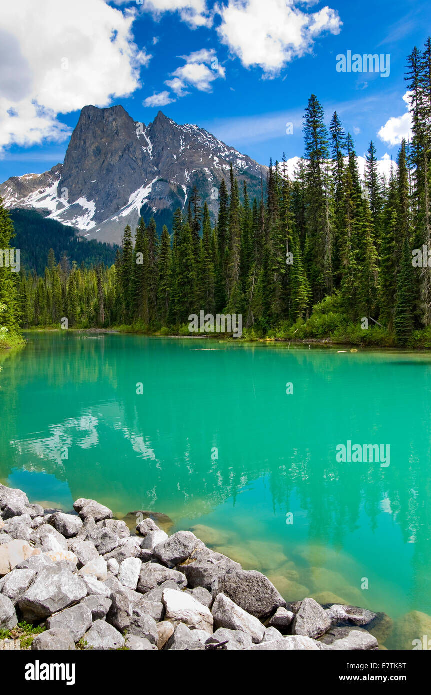 Il Lago di Smeraldo, Parco Nazionale di Yoho, British Columbia, Canada Foto Stock