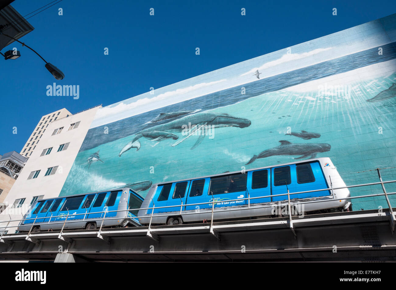 Completamente automatizzato di Miami Centro citta' sistema di treno, Florida, Stati Uniti d'America Foto Stock
