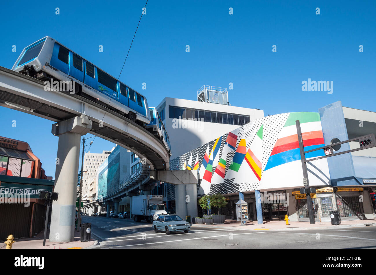 Completamente automatizzato di Miami Centro citta' sistema di treno, Florida, Stati Uniti d'America Foto Stock