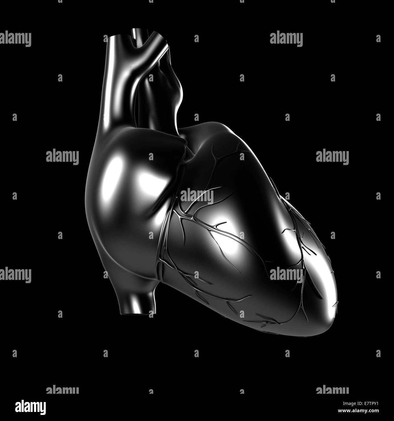Il cuore umano, computer grafica. Foto Stock