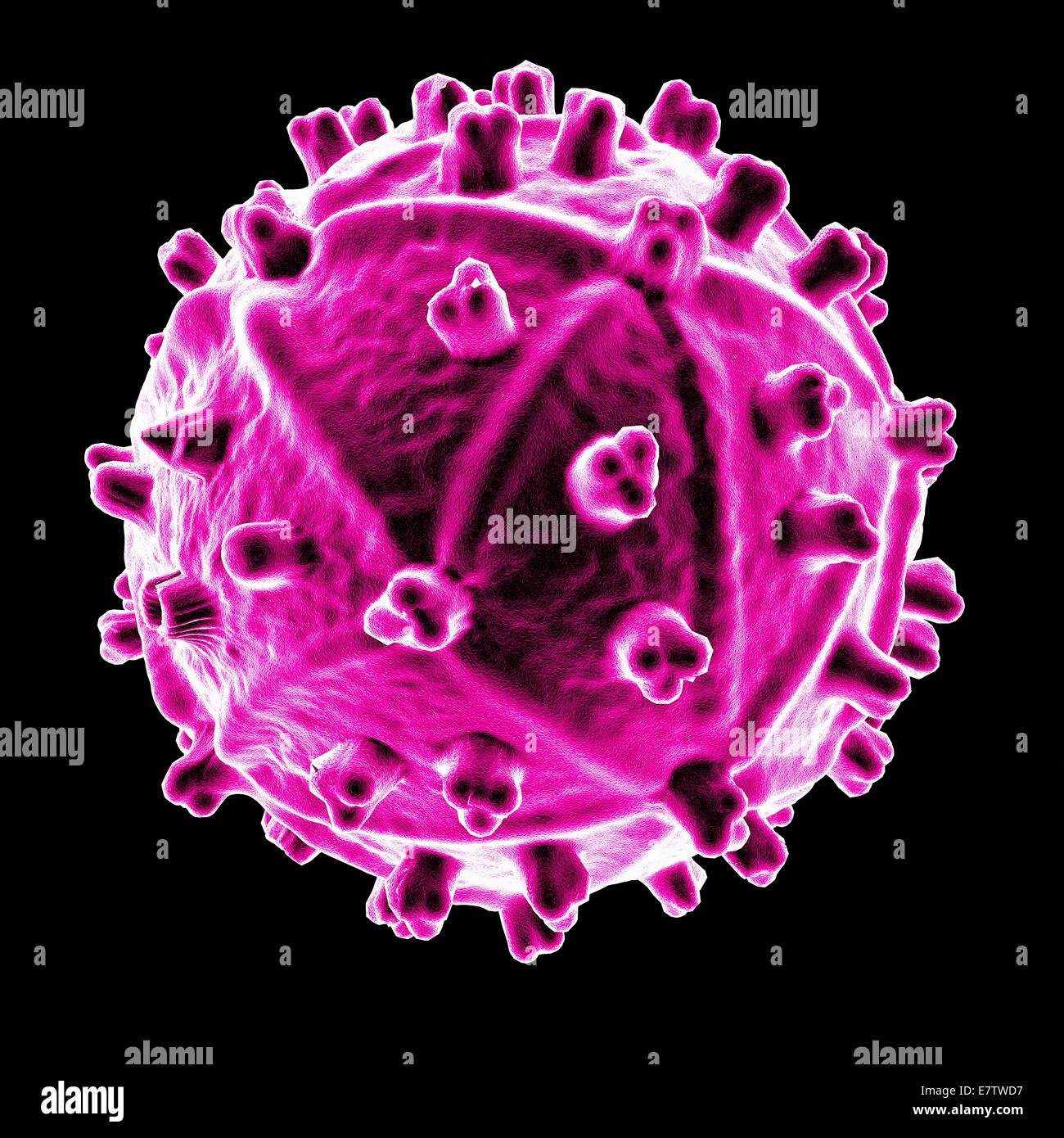 Il virus di immunodeficienza umana (HIV), computer grafica. Foto Stock
