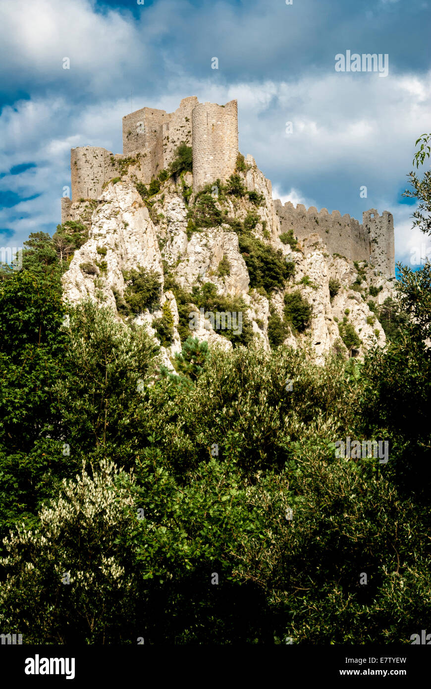 Il Château de Puilaurens Foto Stock