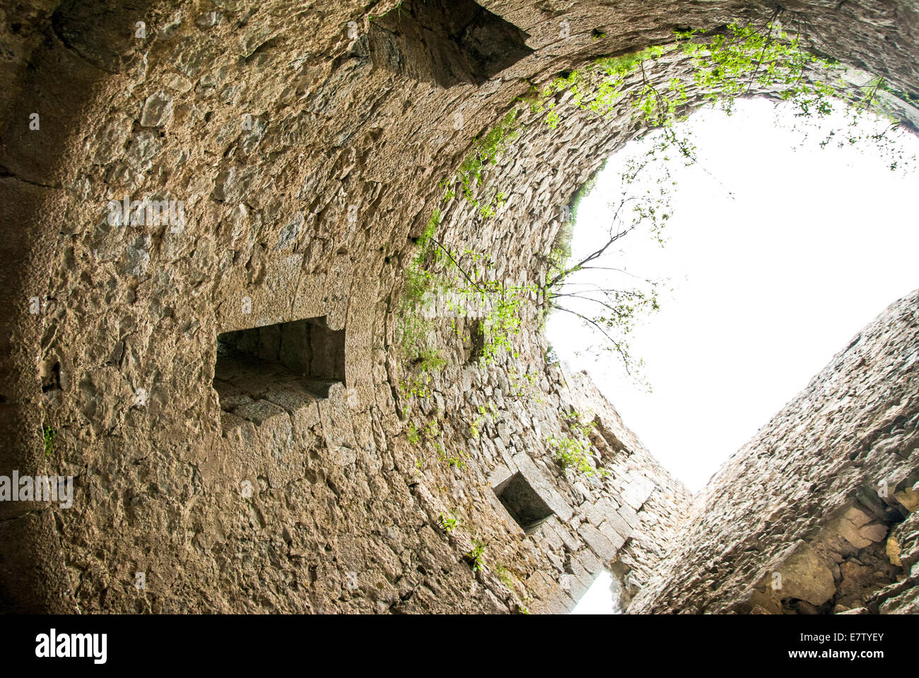 Il Château de Puilaurens South Tower Foto Stock