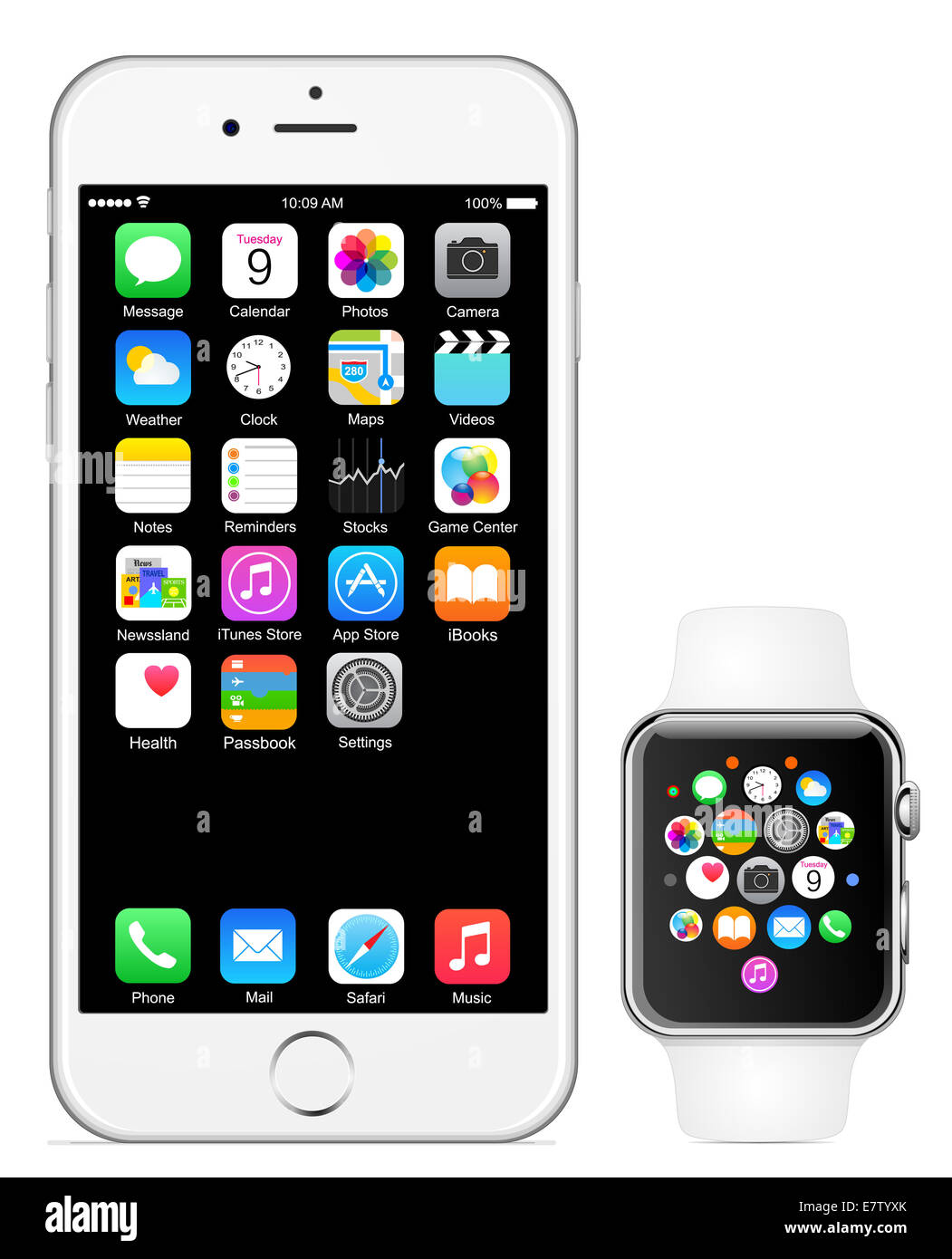 Iphone 6 Apple watch Foto Stock