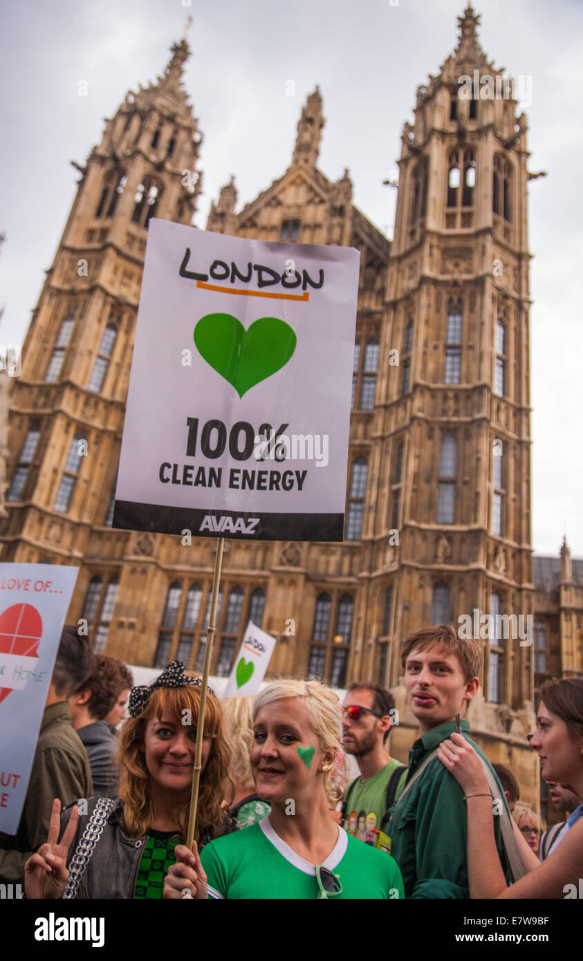 La protesta del clima 2014, Londra Foto Stock