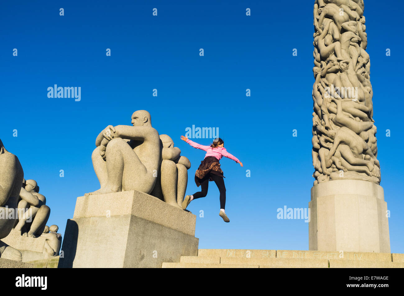 Frogner park Il parco Vigeland, Oslo, Norvegia Foto Stock