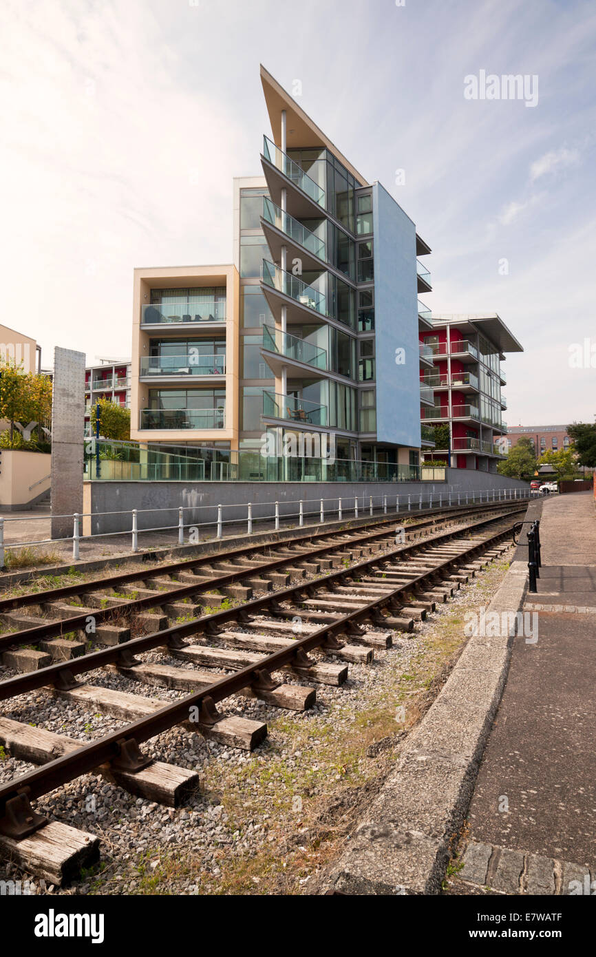 The Point Apartments, Wapping Wharf, Bristol, Inghilterra, Regno Unito Foto Stock