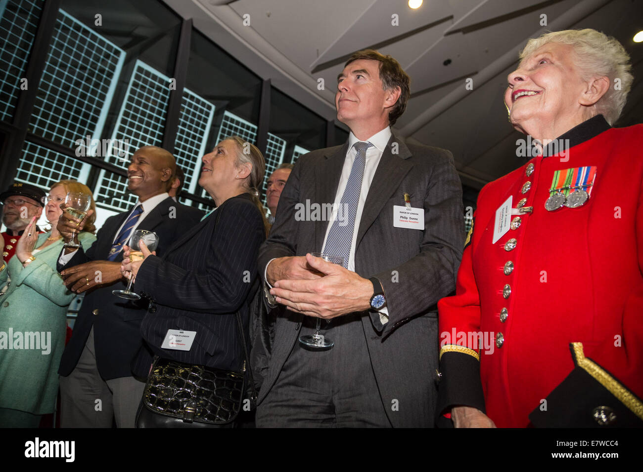 Londra, Regno Unito. 24 Settembre, 2014. Veterani Comunità Ricevimento offerto dal sindaco Boris Johnson 2014 Credit: Guy Corbishley/Alamy Live News Foto Stock