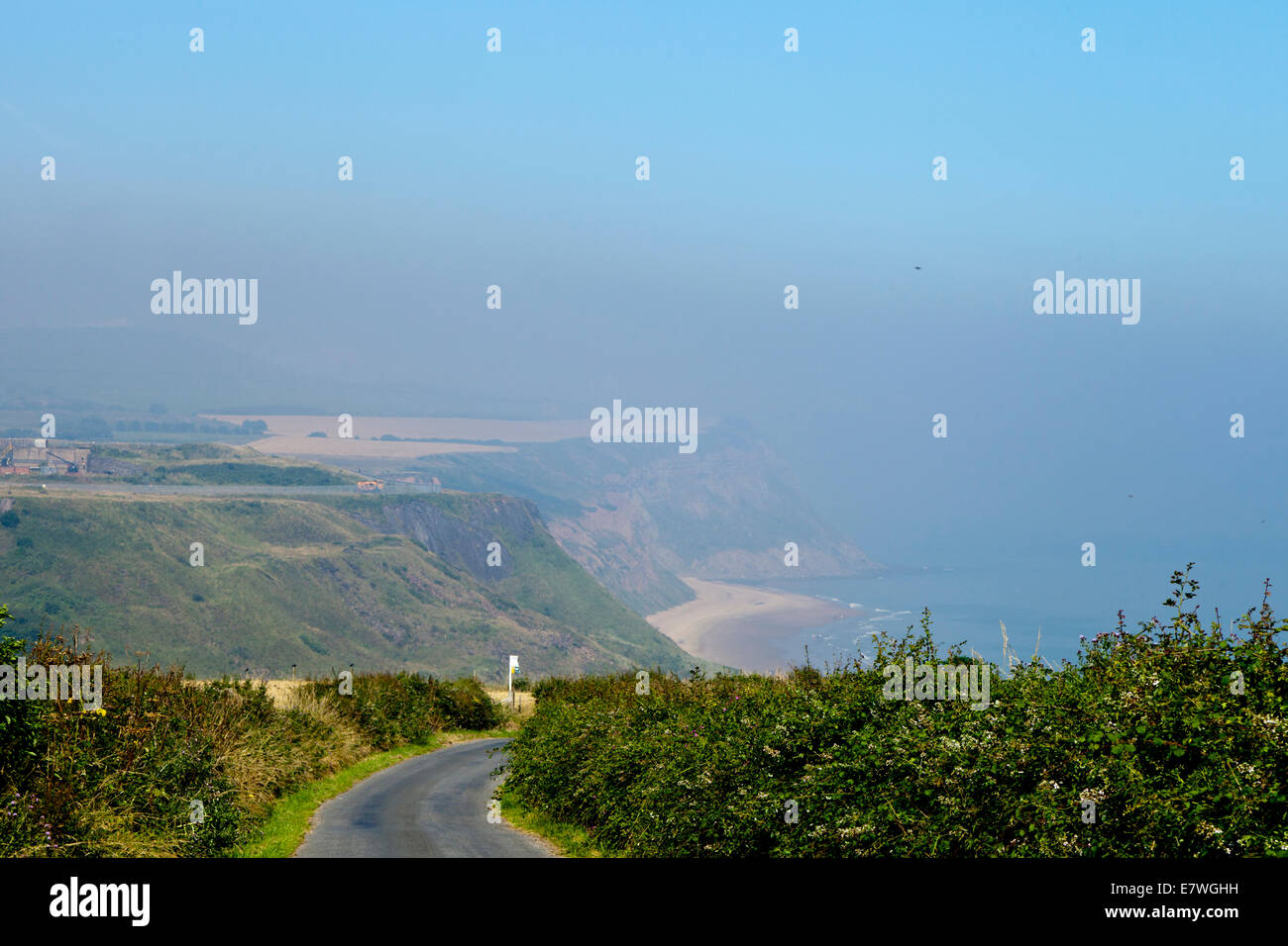 Al di sopra di Skinningrove nel North Yorkshire Foto Stock