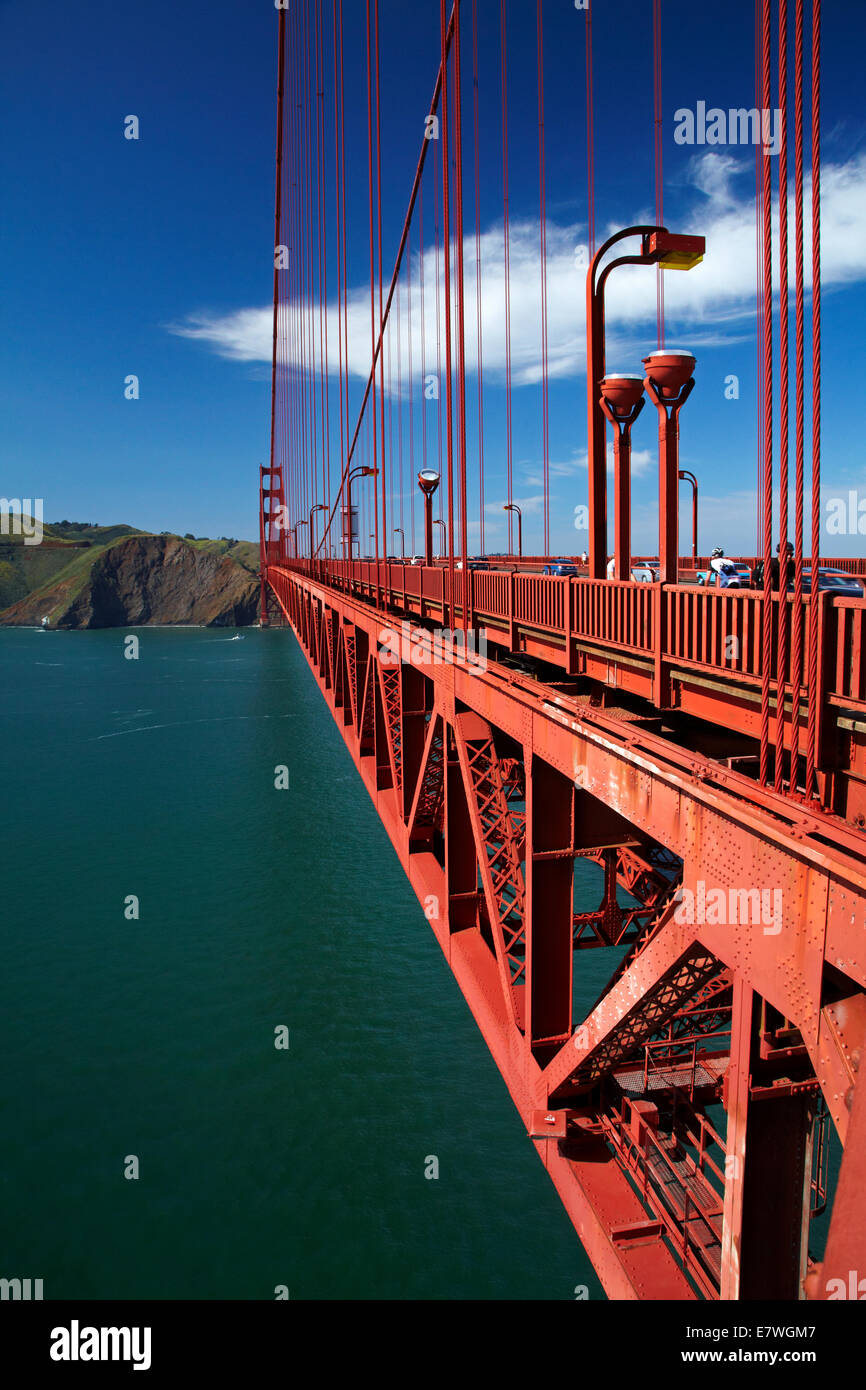 Il Ponte Golden Gate e la baia di San Francisco, San Francisco, California, Stati Uniti d'America Foto Stock
