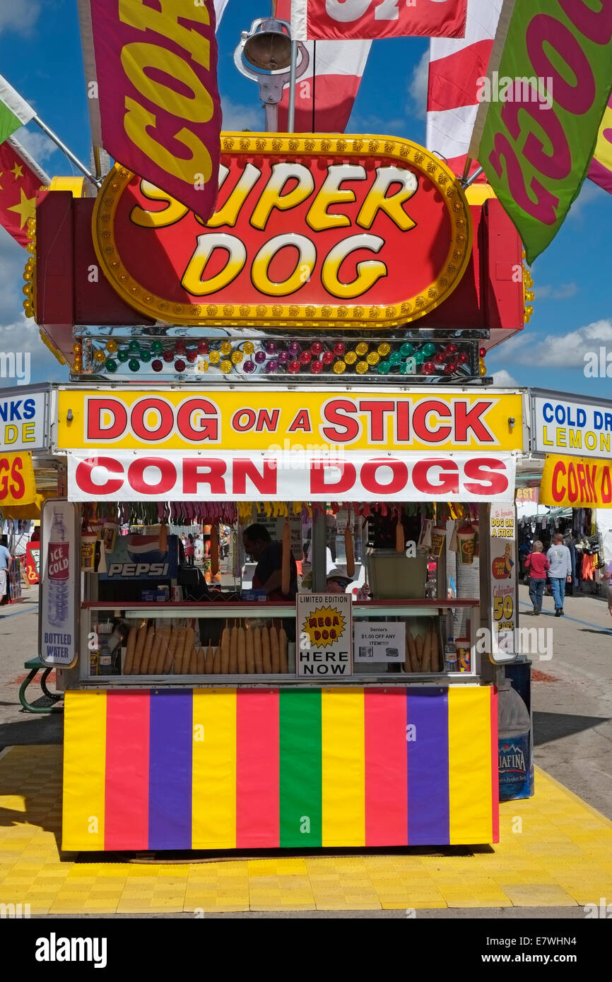 Cibo consession stand Florida State Fair Tampa FL Foto Stock
