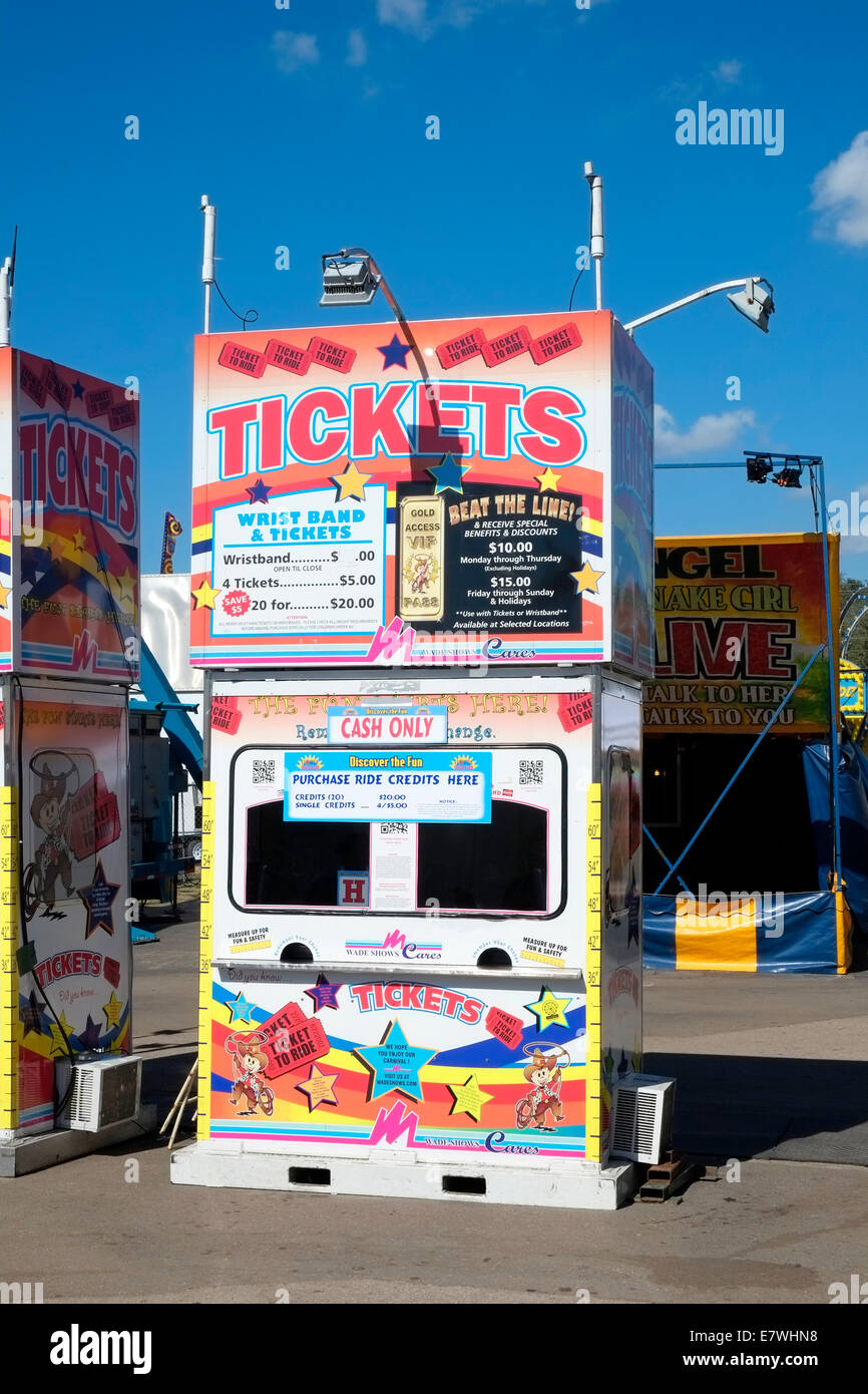 Cibo consession stand Florida State Fair Tampa FL Foto Stock