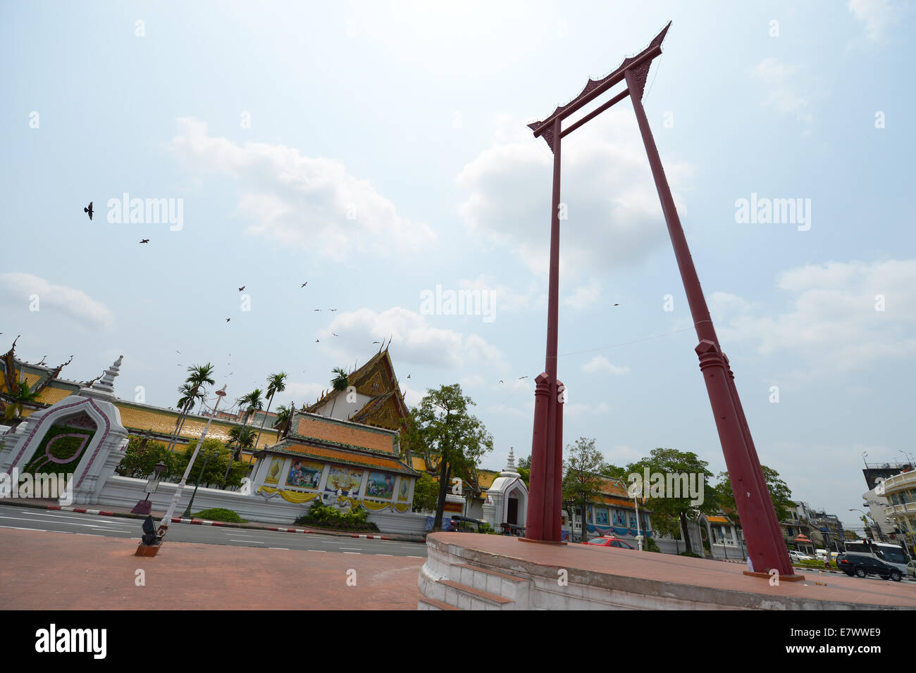 Sao Ching-Cha e Wat Suthat di Bangkok, Thailandia Foto Stock