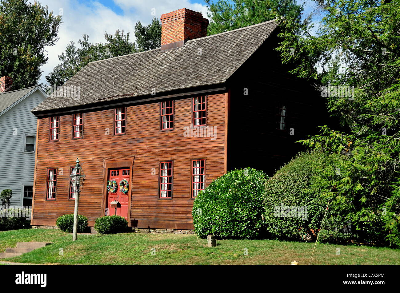 Wethersfield, Connecticut: Circa 1718 capitano Thomas Newsom casa su Broad Street Foto Stock