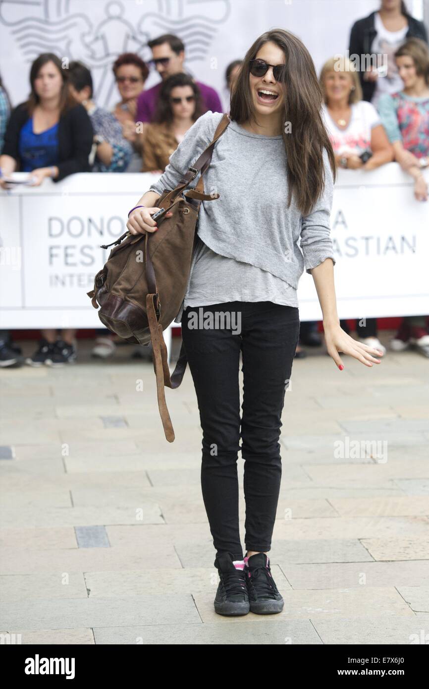 San Sebastian, Euskadi, Spagna. Xxv Sep, 2014. Claudia Traisac arriva a Maria Cristina Hotel durante la sessantaduesima San Sebastian Film Festival il 25 settembre 2014 a San Sebastian, Spagna. Credit: Jack Abuin/ZUMA filo/Alamy Live News Foto Stock