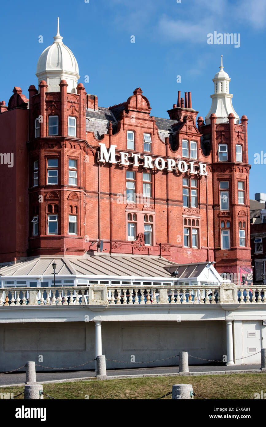 Il metropole hotel sul lungomare di Blackpool Foto Stock