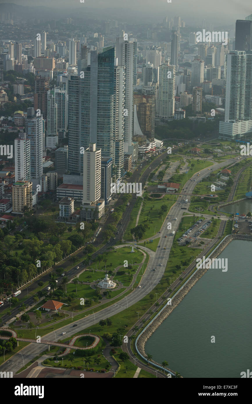 Grattacieli di Cinta costera quartiere, Panama City Foto Stock
