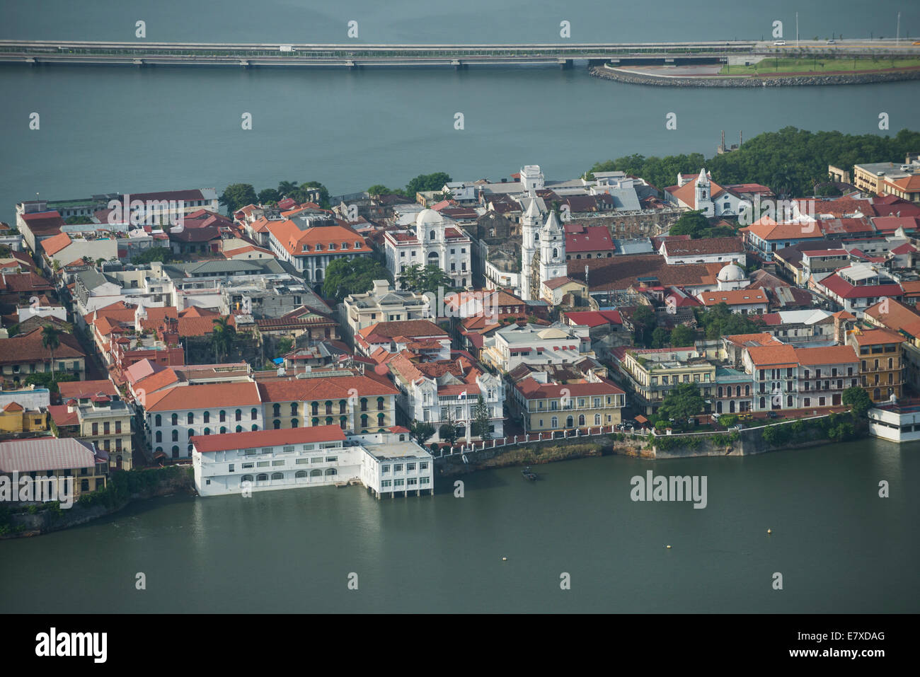 Vista aerea del Panama il quartiere vecchio, Panama city Foto Stock