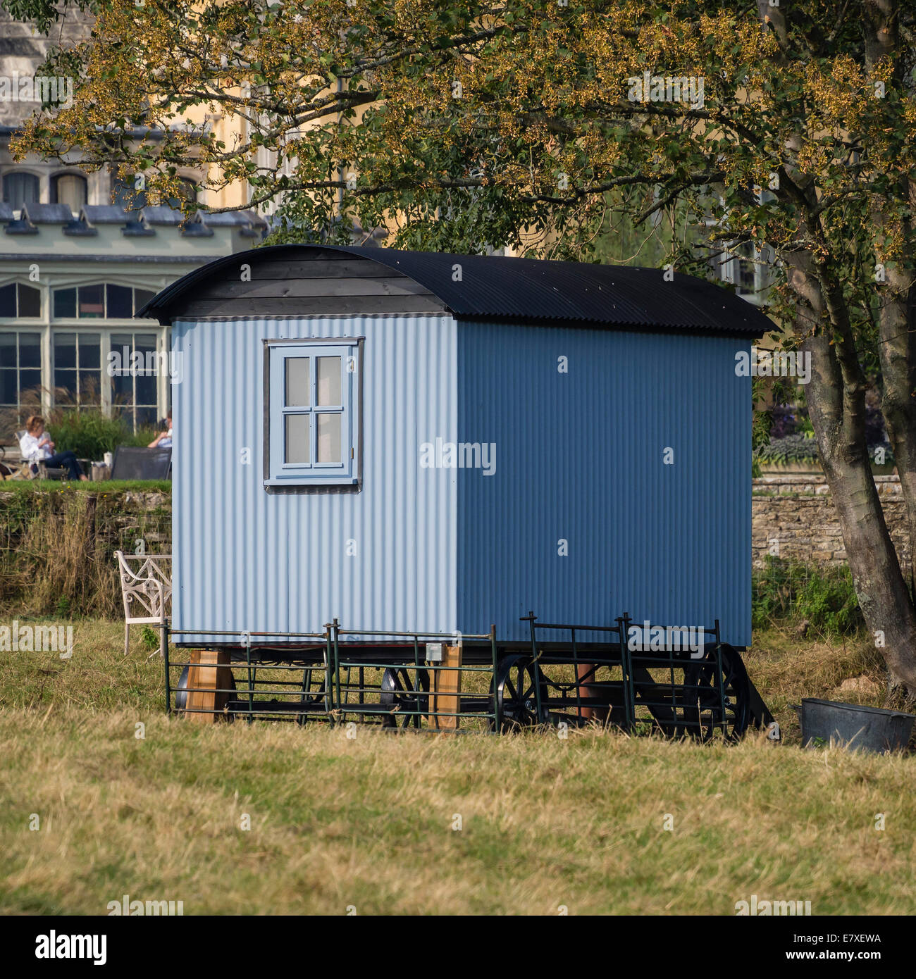 Capanna di pastore, utilizzato come una camera di trattamento a 'il maiale sulla spiaggia' Hotel, Studland, Dorset, England, Regno Unito Foto Stock