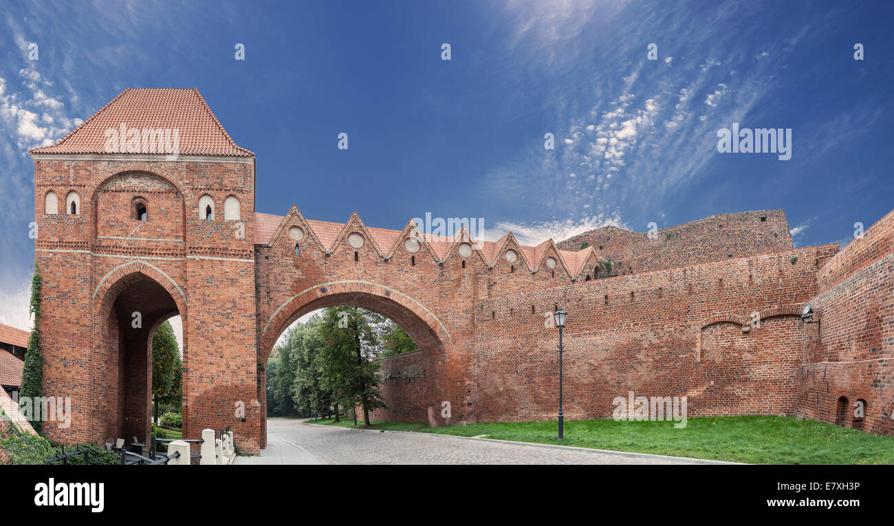 Bailey nella città vecchia di Torun, Polonia. Foto Stock