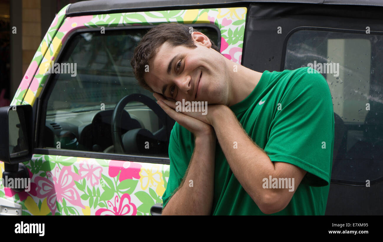 uomo felice del fronte Foto Stock