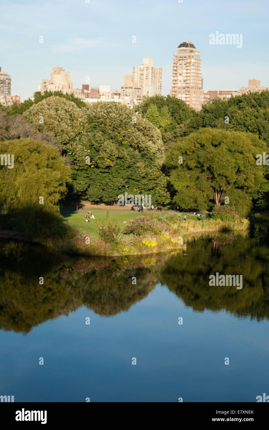 Una calda giornata di sole nel parco centrale Foto Stock