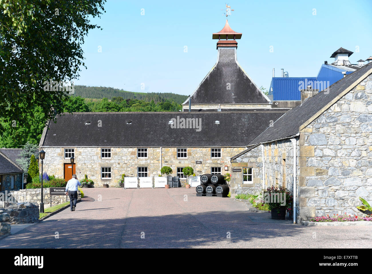 Glenfiddich distilleria di whisky, Dufftown, Scotland, Regno Unito Foto Stock