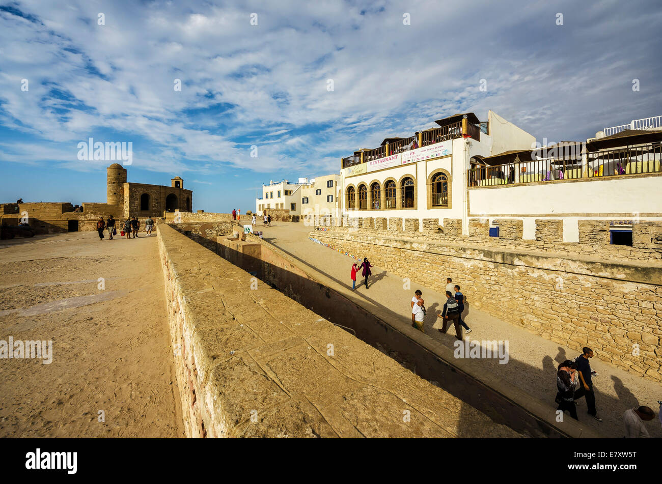 Parete della città, Bani Antar, Essaouira Marrakech-Tensift-El Haouz, Marocco Foto Stock